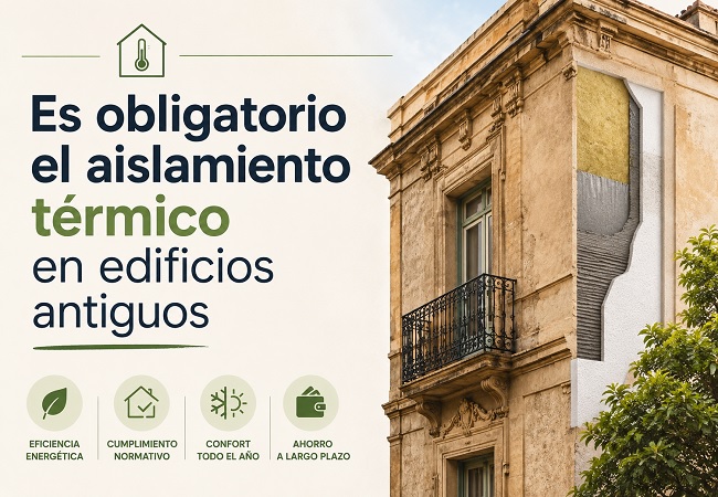 Es obligatorio el aislamiento térmico en edificios antiguos